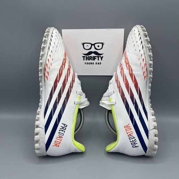 adidas Predator Edge .4 Cleats Turf Indoor Size 7.5 Cloud White/Solar Yellow - Picture 7 of 8